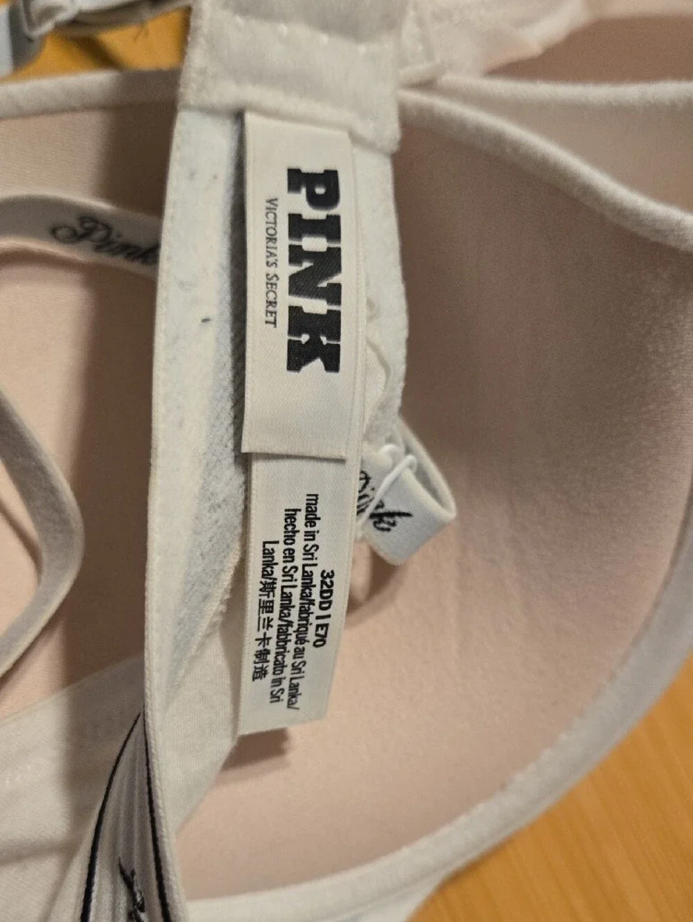 PINK Victoria's Secret Light Ivory Padded T-Shirt Bra